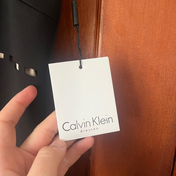 Calvin Klein Black Cutout Midi Dress BRAND NEW - Picture 5 of 6